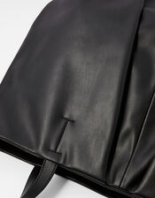 Savannah Pleated Slouch Shopper, Black (BLACK), large