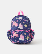 Girls Unicorn Print Backpack, , large