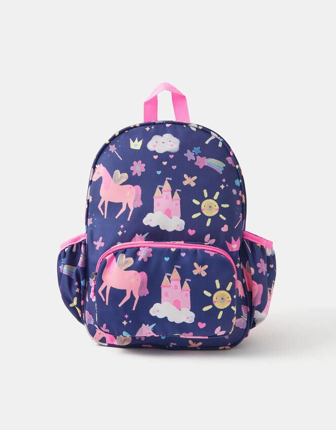 Girls Unicorn Print Backpack, , large