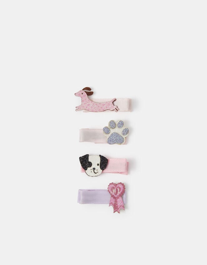 4-Pack Girls Pet Club Hair Clips, , large