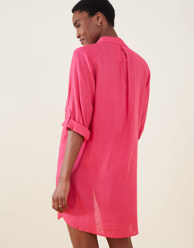 Long Sleeve Beach Shirt with LENZING™ ECOVERO™, Pink (PINK), large