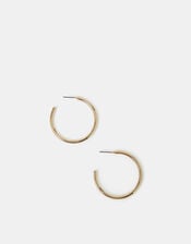 Medium Tube Hoop Earrings, Gold (GOLD), large