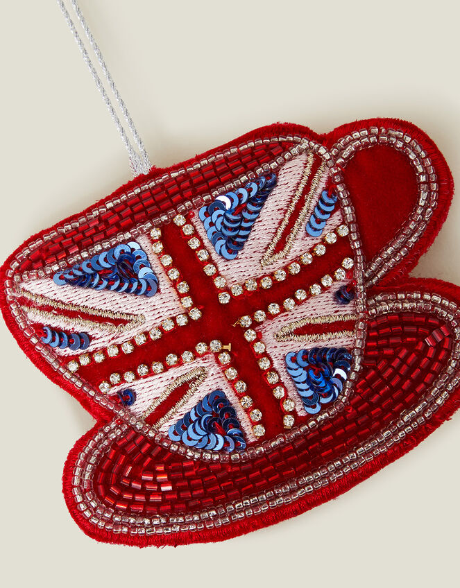 Embellished Union Jack Cup Christmas Tree Decoration, , large