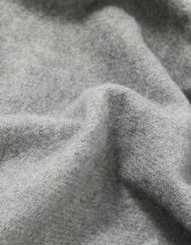 Plain Blanket Scarf , Grey (GREY), large