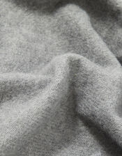 Plain Blanket Scarf , Grey (GREY), large