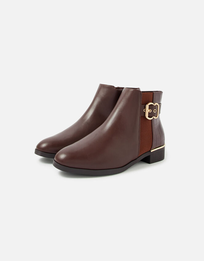 Wide Fit Chelsea Ankle Boots, Brown (BROWN), large