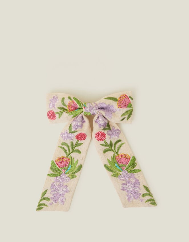 Embroidered Hair Bow | Accessorize UK Navigation Catalog | Accessorize UK