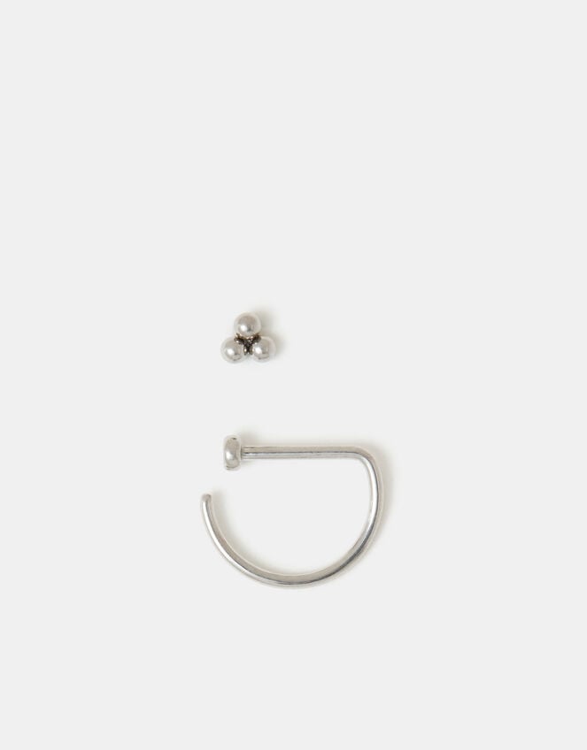 2-Pack Titanium Nose Stud & Bar Ring, , large