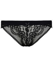 Lace Brazilian Briefs, Black (BLACK), large