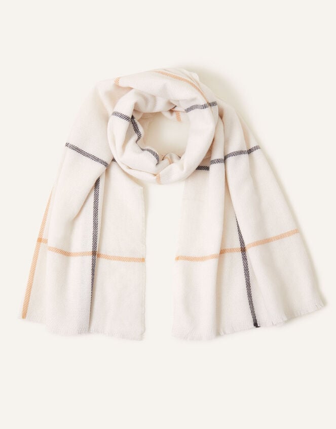 Check Blanket Scarf, , large