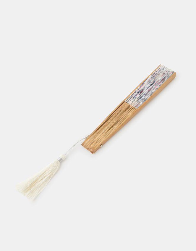 Floral Print Foldable Fan, , large