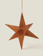 Paper Sparkle Star Decoration, Orange (ORANGE), large