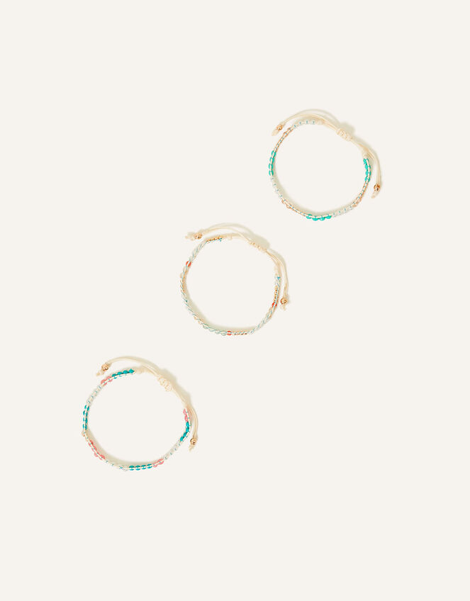 Rope Beaded Bracelets Set of Three, , large