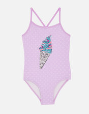 Sequin Ice Cream Swimsuit, Multi (BRIGHTS-MULTI), large