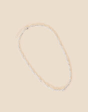 Silver-Plated Twisted Chain Necklace, , large