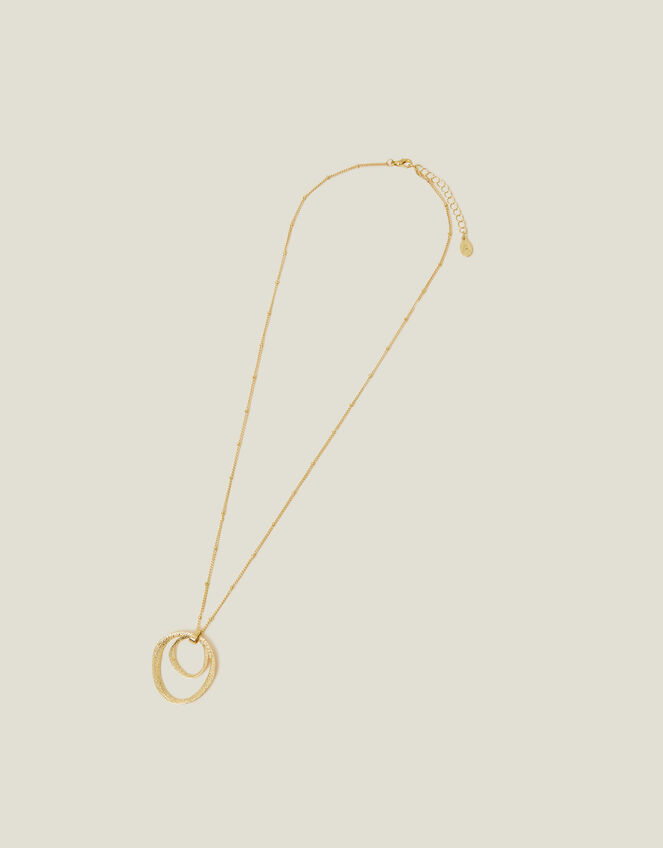 Molten Circle Pendant Necklace, , large