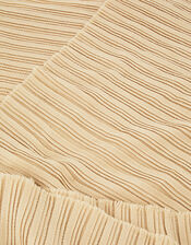 Origami Pleated Scarf, Camel (CAMEL), large