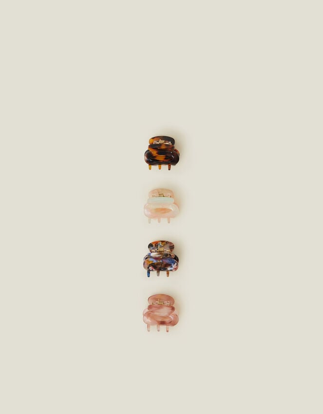 Mini Oval Resin Claw Clips 4 Pack, , large