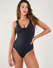 Lexi Mesh Shaping Swimsuit, Black (BLACK), large