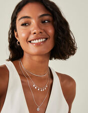 Filigree Drop Detail Layered Necklace, , large