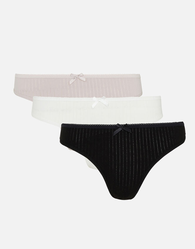 Ribbed Thong Multipack, Multi (ASSORTED), large