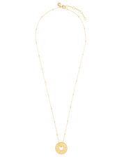 Love Light Laughter Coin Pendant Necklace, , large