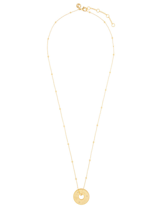 Love Light Laughter Coin Pendant Necklace, , large
