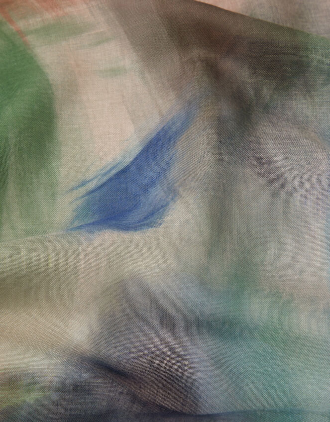 Lightweight Blurred Print Scarf, , large