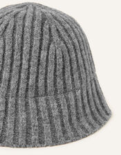 Knit Bucket Hat, Grey (GREY), large