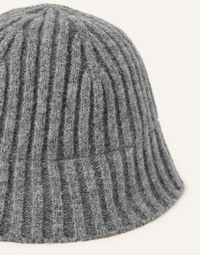 Knit Bucket Hat, Grey (GREY), large