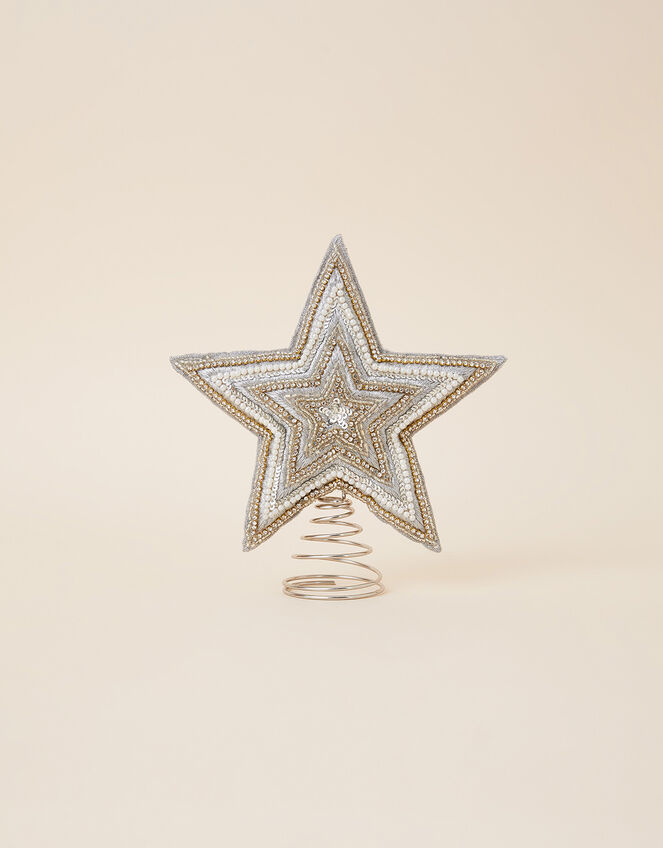 Star Christmas Tree Topper, Silver (SILVER), large