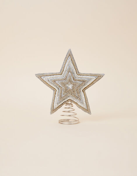 Star Christmas Tree Topper Silver, Silver (SILVER), large
