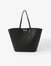 Kayla Curve Tote Bag, Black (BLACK), large