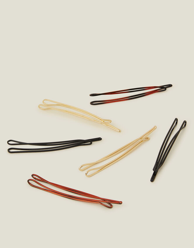 6-Pack Mix Metal Hair Slides, , large