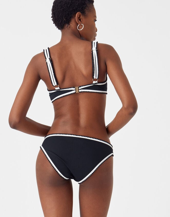 Blanket Stitch Bikini Bottoms, Black (BLACK WHITE), large