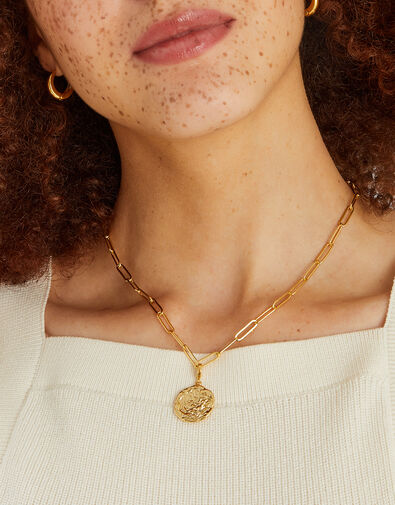 14ct Gold-Plated Molten Disc Charm, , large