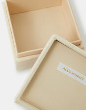 Square Mirror & Bead Embellished Jewellery Box, , large