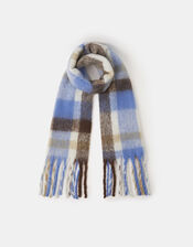 Super Soft Check Print Scarf, , large