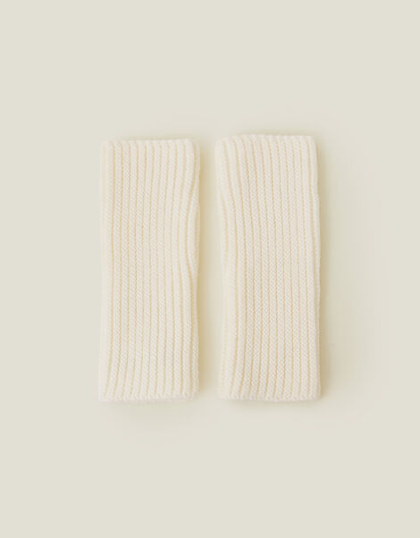Ribbed Fingerless Gloves, , large