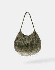 Beaded Fringe Handbag, , large