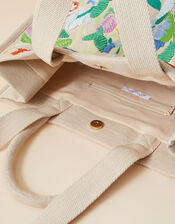 Floral Embroidered Handheld Bag, , large