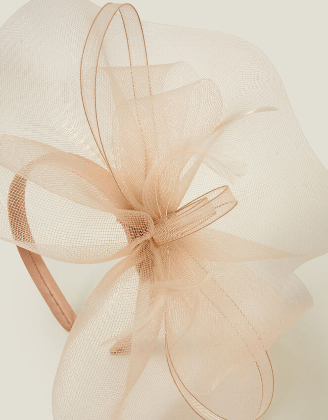 Mia Mini Crin Fascinator, Natural (CHAMPAGNE), large