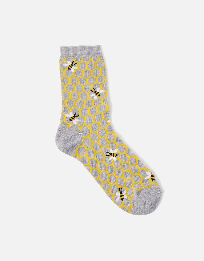 All Over Bee Print Sock, , large