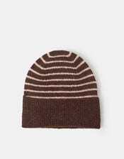 Stripe Beanie Hat, , large