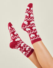 Heart Fair Isle Cosy Socks, , large
