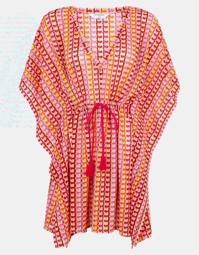 Crochet Mini Kaftan, Multi (BRIGHTS MULTI), large