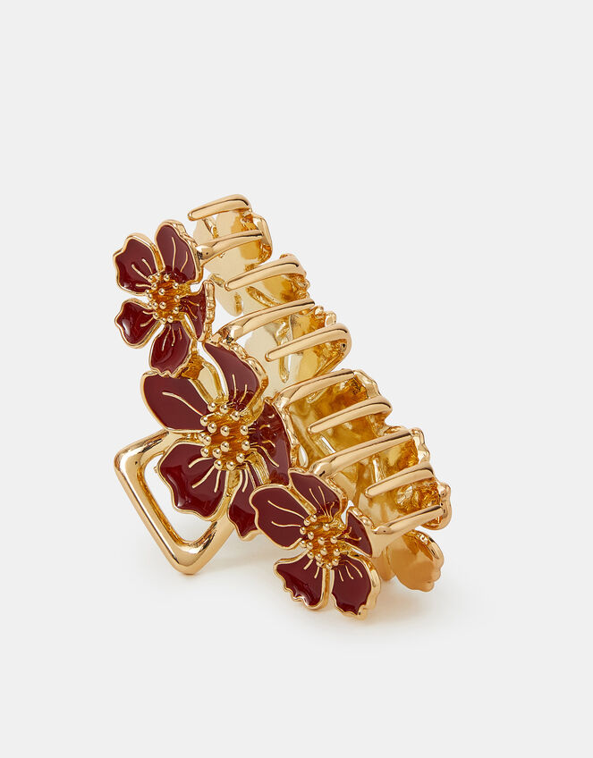 Enamel Floral Claw Clip , , large