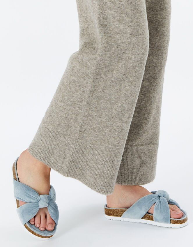 Padded Knot Slippers, Blue (BLUE), large