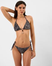 Leopard Print Triangle Bikini Top, Leopard (LEOPARD), large