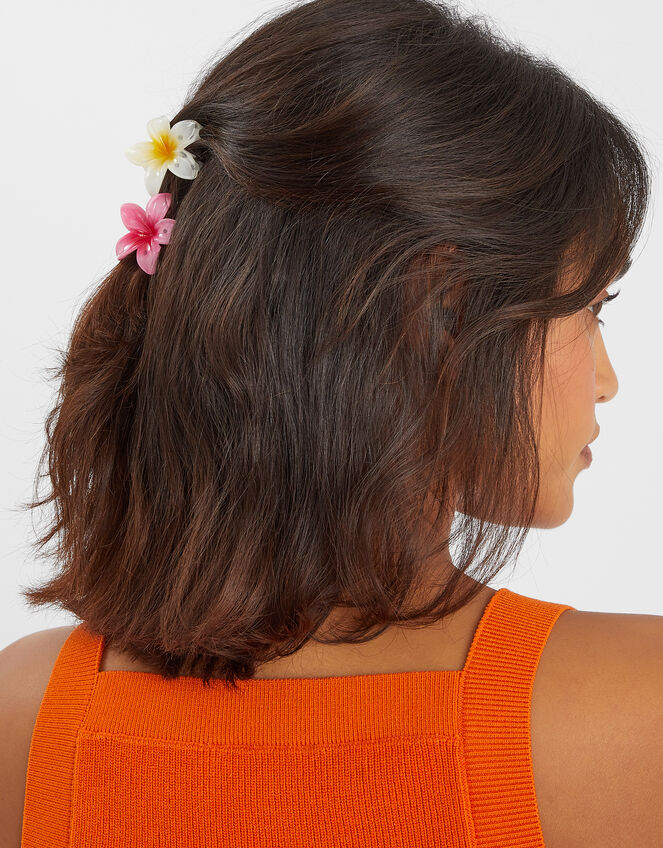 4-Pack Mini Tropical Flower Claw Clips, , large